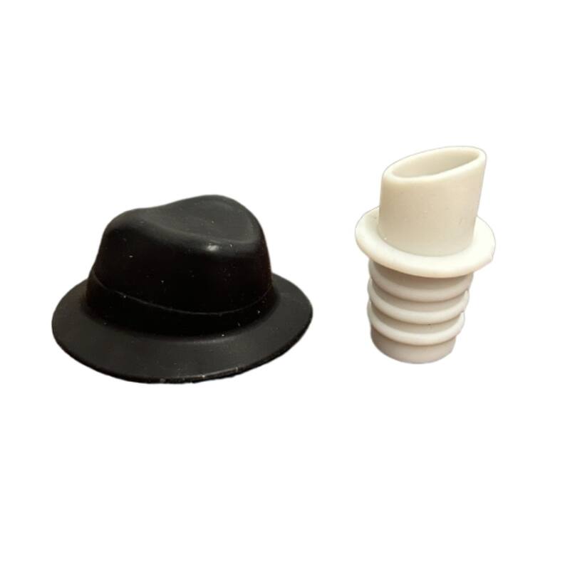 Wine Pourer & Stopper, Top Hat, 2-Pack
