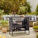 preview thumbnail 2 of 8, Costway Patio Rattan Wicker Bar Height Counter Table Storage Shelf