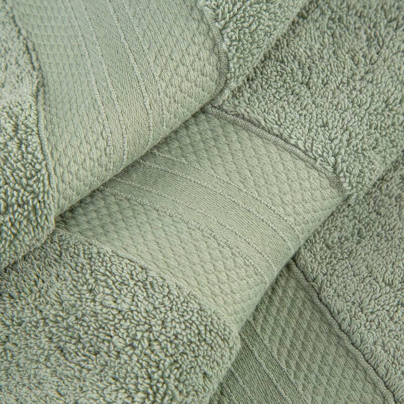 Turkish Cotton 12 Piece Solid Plush Heavyweight Towel Set by Superior