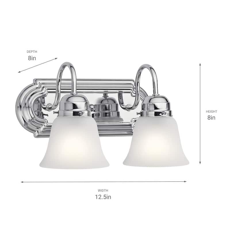 Kichler Lighting Traditional 2-light Chrome Bath/Vanity Light