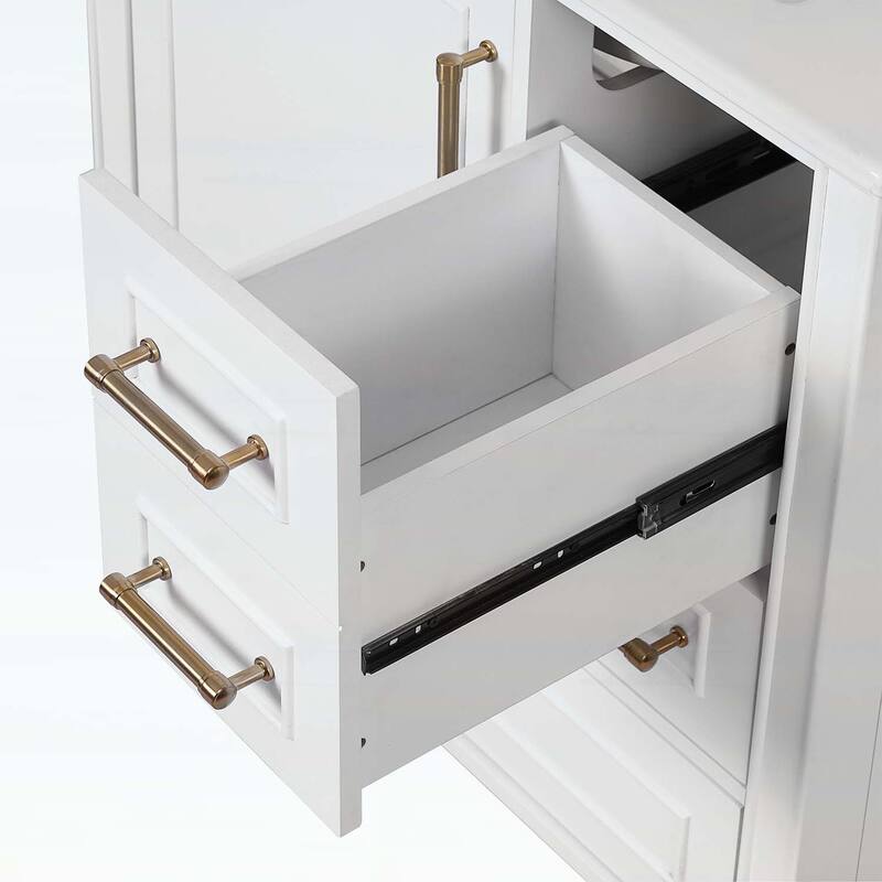 Bathroom Vanity with Ceramic Sink,Soft-Close Door,Multiple Drawers,and Ample Storage for Modern Bathrooms