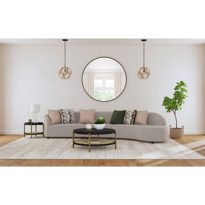 Benson Black Round End Table