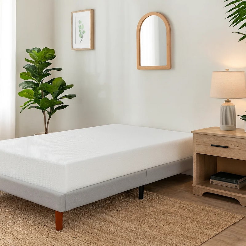 Bree 8 Inch Plush Twin Size Mattress with Cool Gel Foam, Aloe Vera Infused