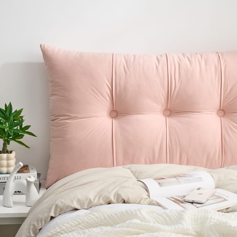 Rainha - Plush Tufted College Headboard - Sunday Pink