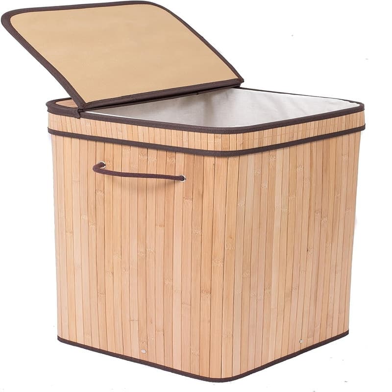 Laundry Hamper with Lid - 15"L x 15"W x 24.5"H