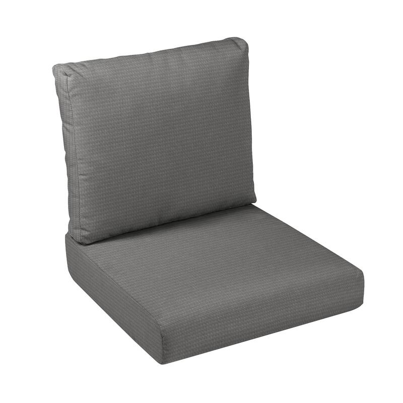 Sorra Home Outdura Outdoor Round Front Deep Seating Cushion Set
