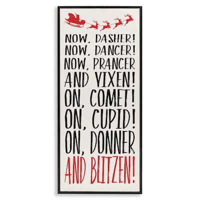 Stupell Holiday Reindeer Names Framed Giclee Art Design By Dogwood Portfolio
