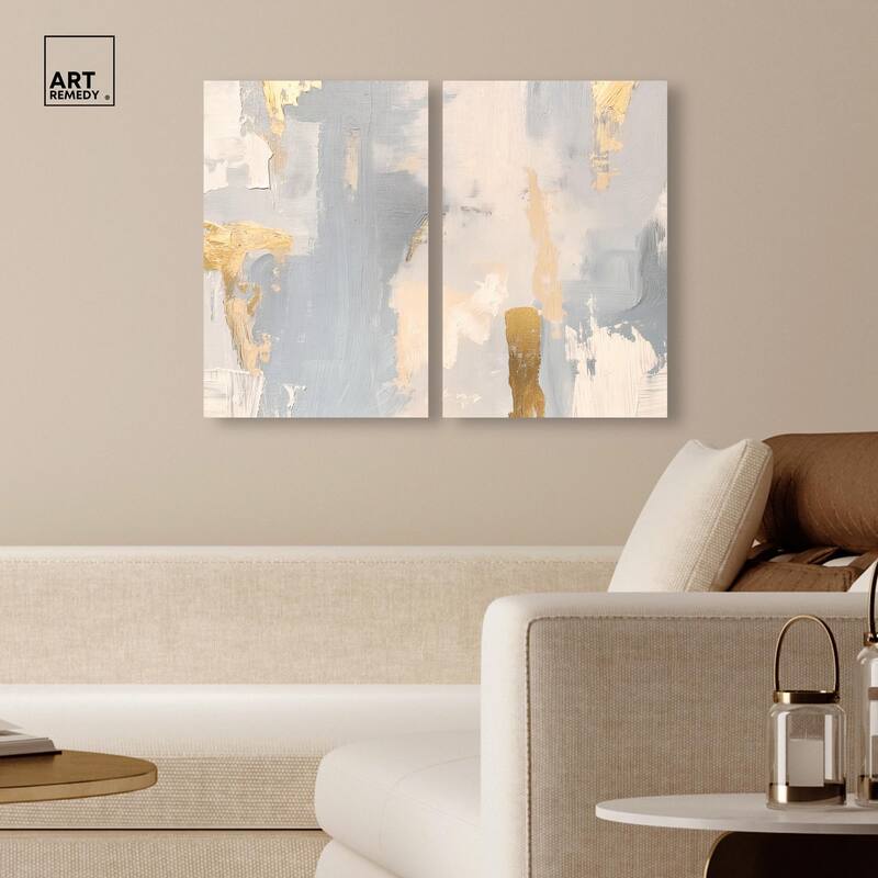 Gilded Driftwood II Canvas Set of 2 by Art Remedy, Gallery Wrapped