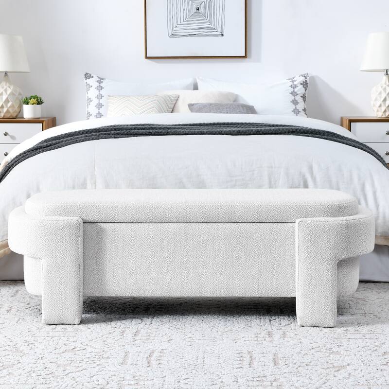 Upholstered Bench with Large Storage Space