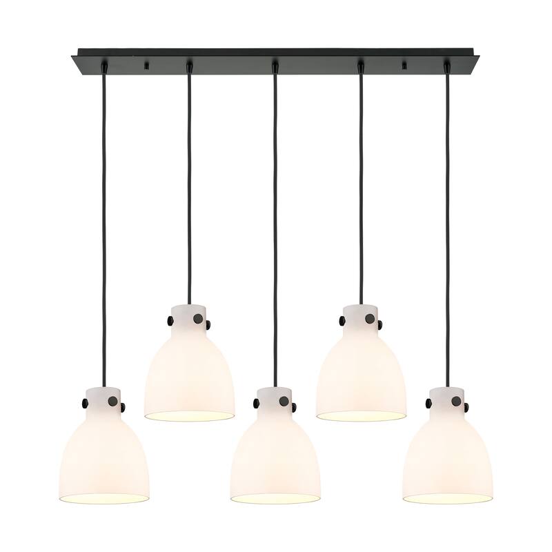Innovations Lighting Newton Bell - 5 Light 8" Cord Hung Linear Pendant