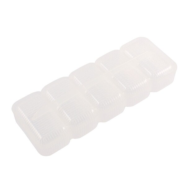 Unique Bargains Plastic 5 Sections Sushi Lunch Box Case Food Storage Holder Clear