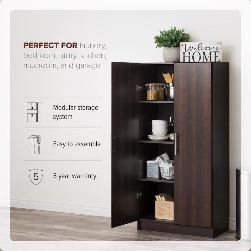 Prepac 'Winslow Elite' 32-inch Brown Storage Cabinet - 32 Inch - 32 Inch