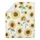 preview thumbnail 3 of 4, Sweet Jojo Designs Yellow Green and White Boho Floral Sunflower Girl 4-pc Nursery Crib Bedding Set - Farmhouse Watercolor Flower