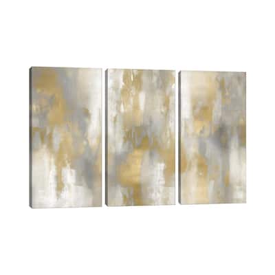 iCanvas "Golden Perspective I" by Carey Spencer 3-Piece Canvas Wall Art Set