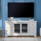 preview thumbnail 1 of 27, Rectangle TV Stand for TV up to 65in with 4 Doors White