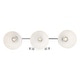 preview thumbnail 3 of 1, Yep by Golden Lighting Zoey 3-light Vanity in Chrome and Matte White shade