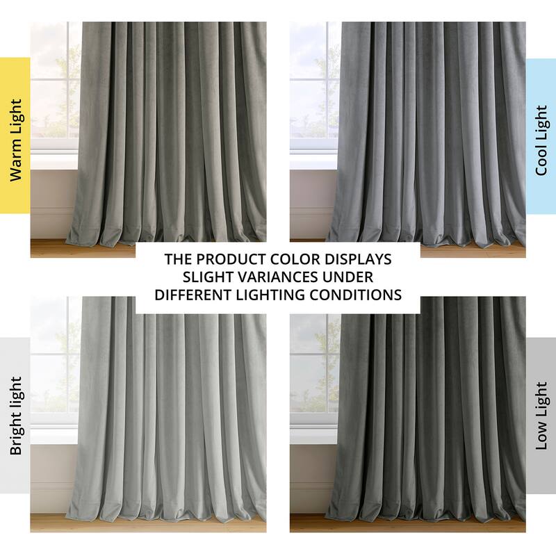 Exclusive Fabrics Signature Pleated Blackout Velvet Curtain (1 Panel)