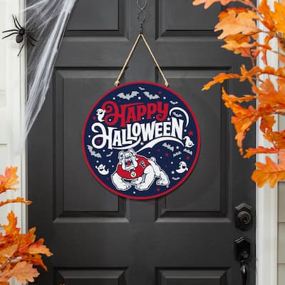Fresno State University 18" x 18" Halloween Door Décor Wall Sign