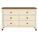 preview thumbnail 7 of 30, Wooden Storage Dresser with 6 Drawers for kids Bedroom Cream+Walnut
