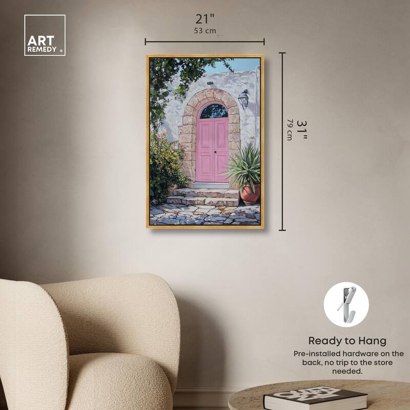 Pink Door II Canvas by Art Remedy