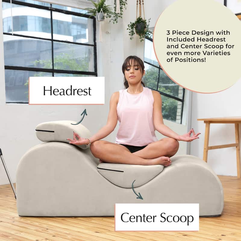 Avana Luvu Lounger - Chaise Lounge Chair for Yoga, Exercise, Stretching, Massage and More - High Density Foam Core