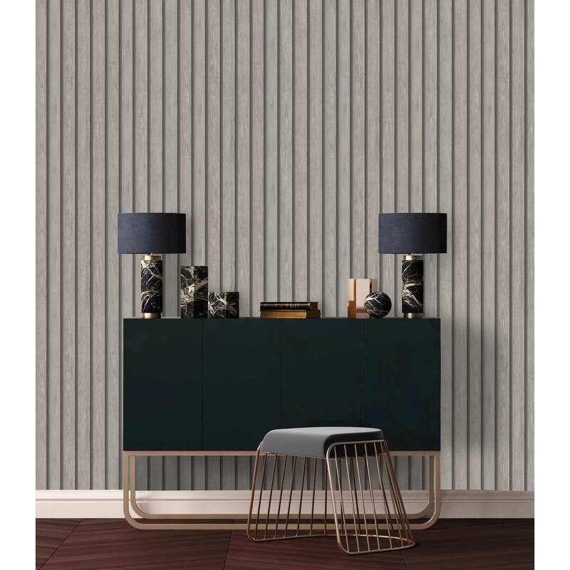 Faux Wood Slat Unpasted Wallpaper – 396in x 20.8in