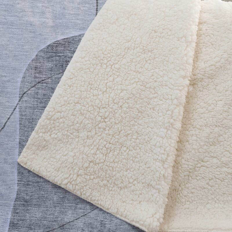 Premium Machine Washable Abstract Contemporary Sherpa Throw Blanket