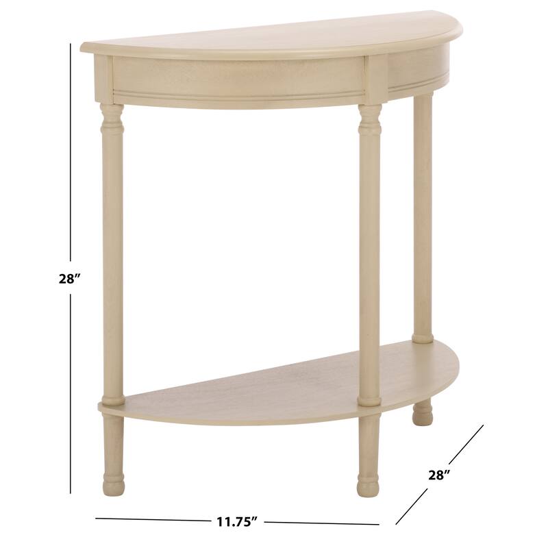 SAFAVIEH Veva Half Moon Console Table - 28" W x 11.8" L x 28" H - 28"W x 12"D x 28"H
