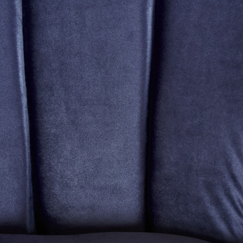 Roomfitters Modern Velvet Accent Chair, Upholstered Barrel Chair with Wooden Legs