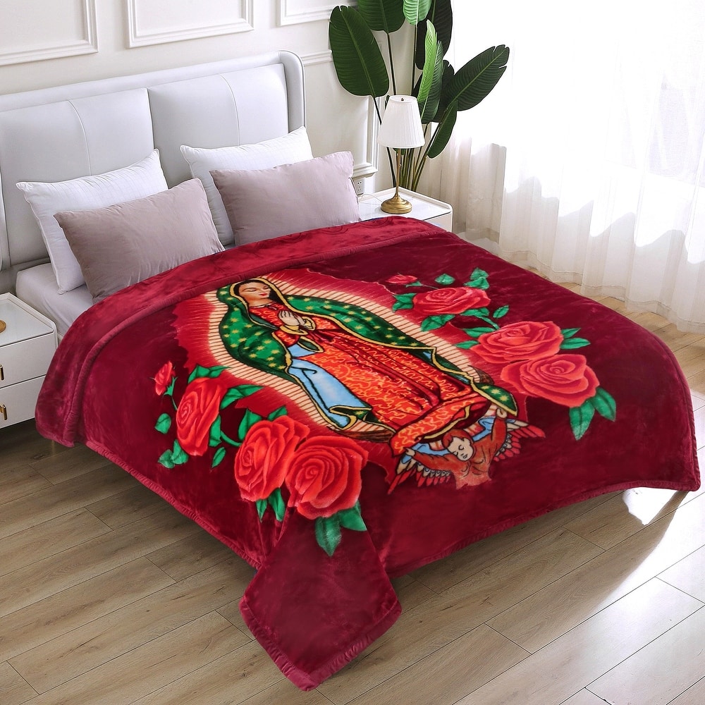 Raschel A&B Printed 2-ply Reversible Korean-style Plush Fleece Blanket