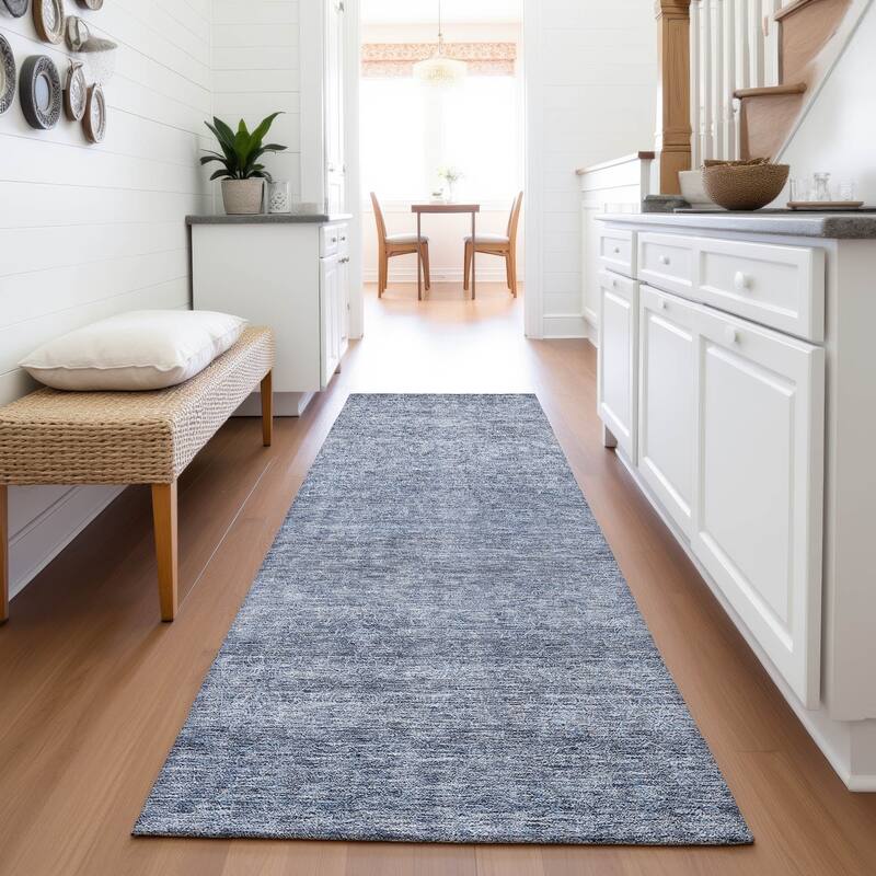 Premium Washable Super Soft Solid Ombre Mayfield Rug - Sky - 2'3" x 7'6"