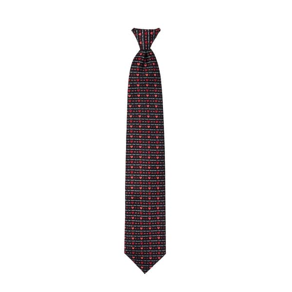Jacob Alexander Mens Happy Valentines Day Hearts Kisses Regular Length Neck Tie