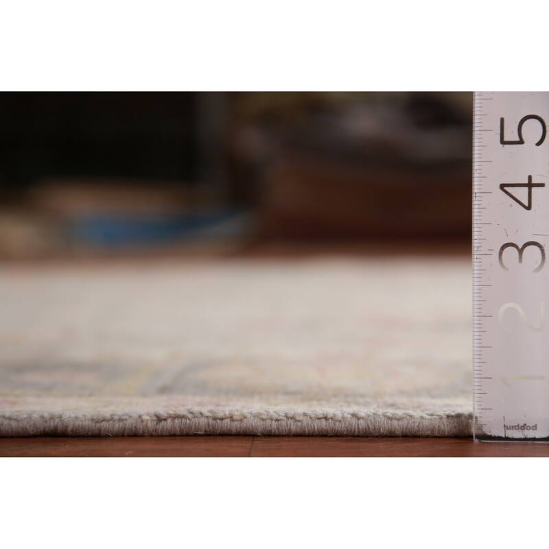 Hand Knotted Oriental 100% Wool Carpet Transitional All-Over Greys & Charcoal Oushak Area Rug - 8' 10'' X 5' 10''