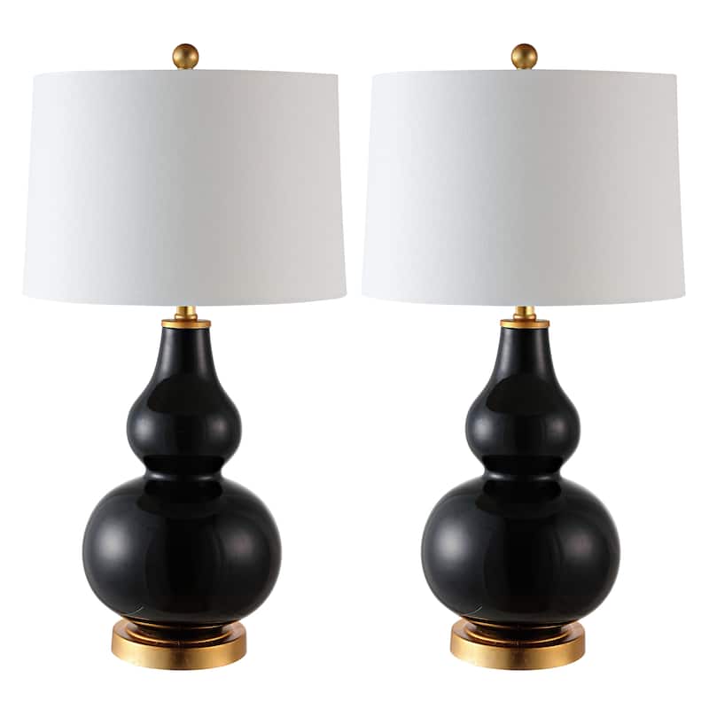 SAFAVIEH Lighting Karlen Gourd Table Lamp (Set of 2) - 15x15x28.5