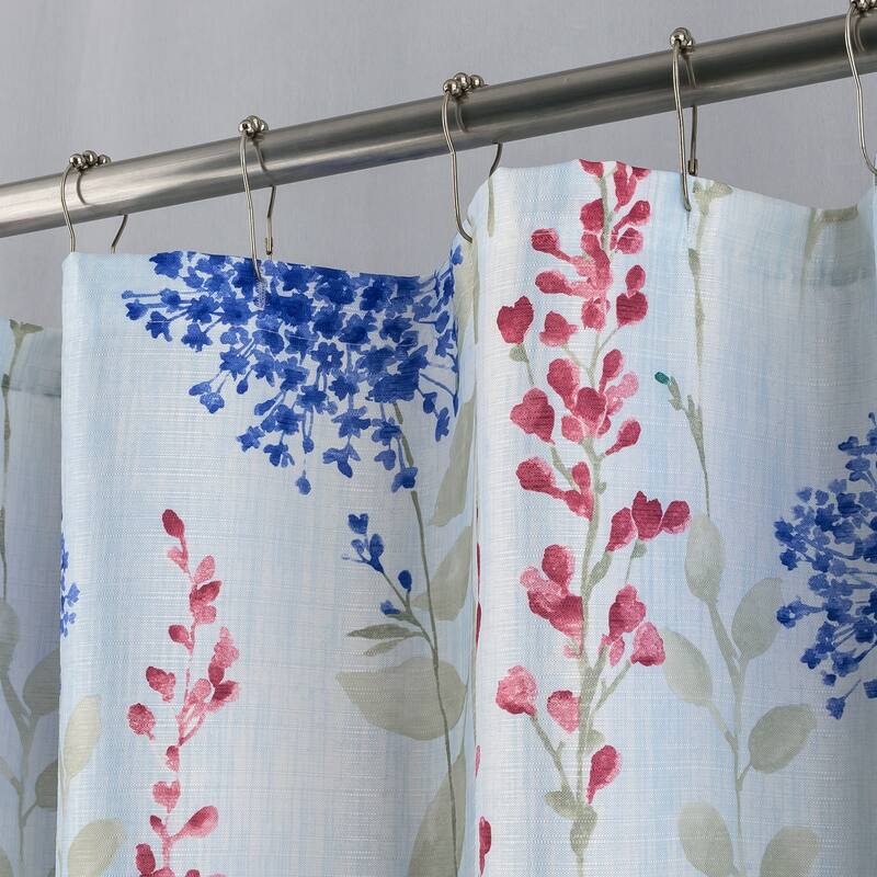 Cedar Floral Seashells Starfish Flowers Shower Curtains with Hooks
