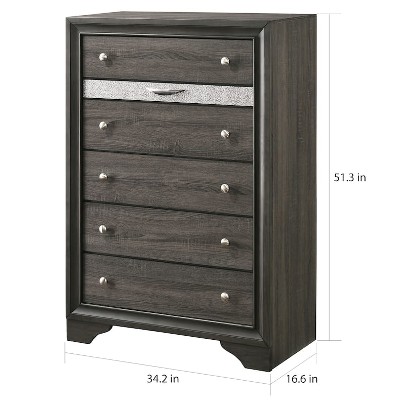 Talmadge Contemporary White 6-Drawer Chest by Silver Orchid