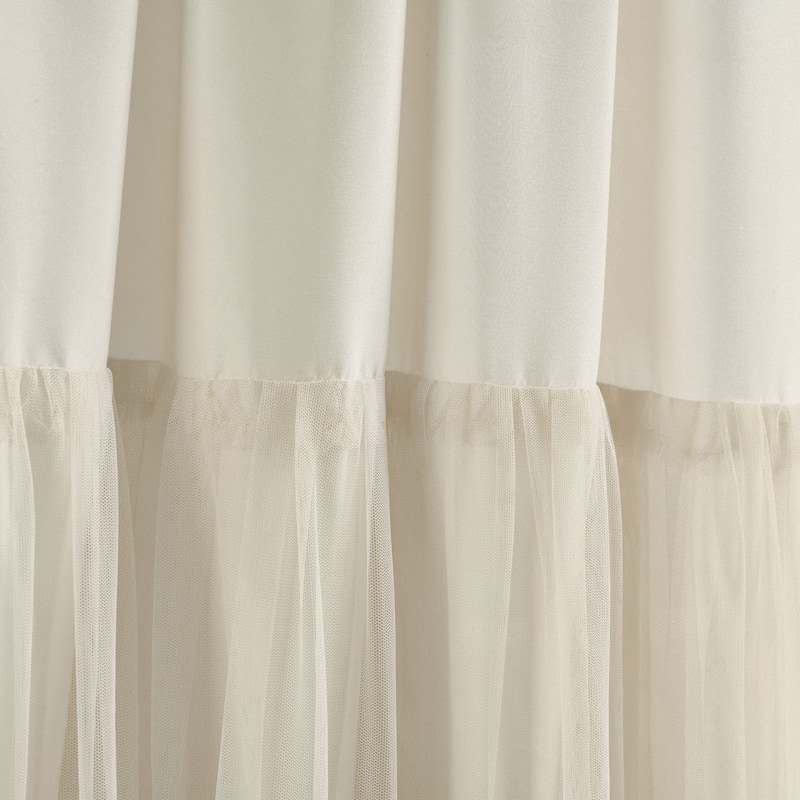 Lush Decor Tulle Skirt Solid Window Curtain Panel Pair - 84" x 40"