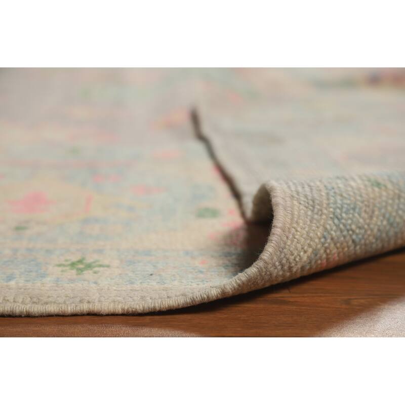 Hand Knotted Oriental 100% Wool Carpet Transitional All-Over Purples Oushak Area Rug - 10' 8'' X 8' 1''