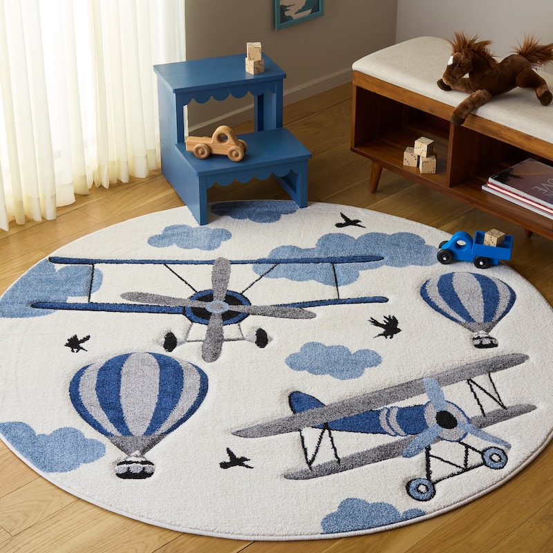 SAFAVIEH Carousel Kids Turi Airplane Rug