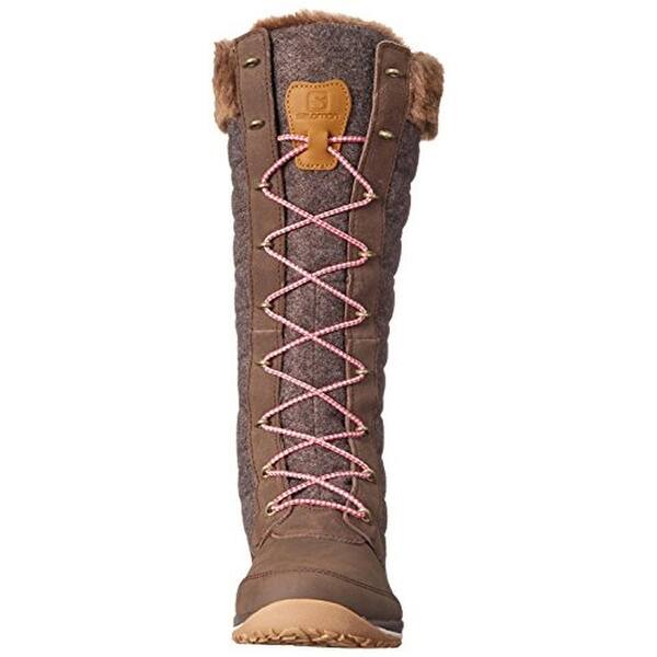 Shop Salomon Womens Hime High Winter Boots Quilted Faux Fur Lined