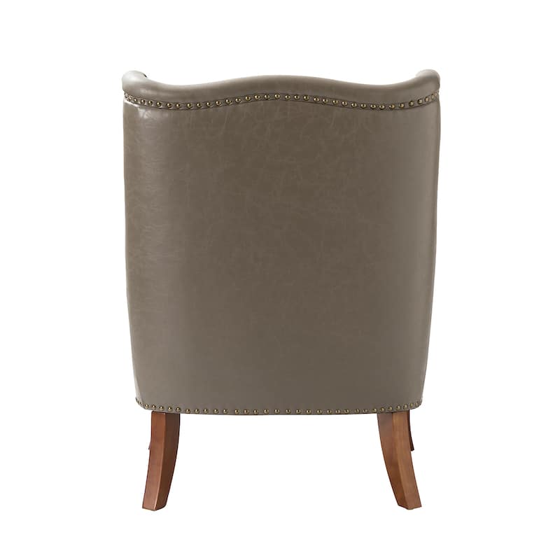 Konrad Comfy Living Room Vegan Leather Armchair by HULALA HOME