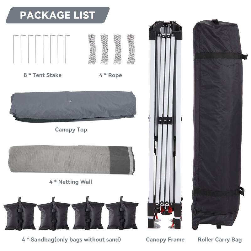 Gazebo Outdoor Pop up Canopy Tent with Curtains