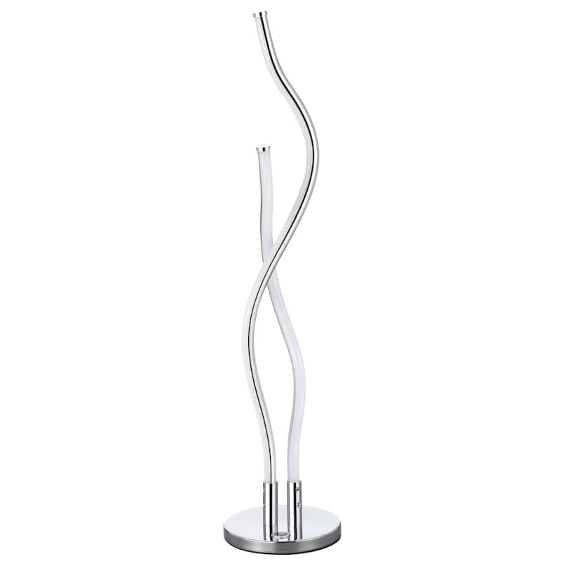 Keira 26.25" LED Integrated Table Lamp, Chrome by JONATHAN Y