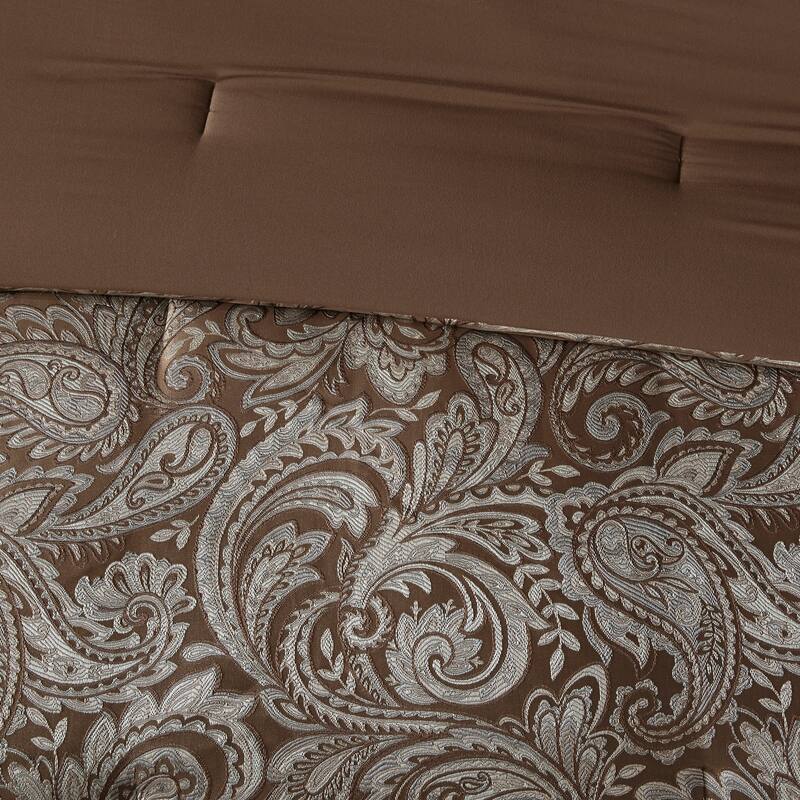 Madison Park Whitman Blue/ Brown 12 Piece Comforter Set with Cotton Bed Sheets