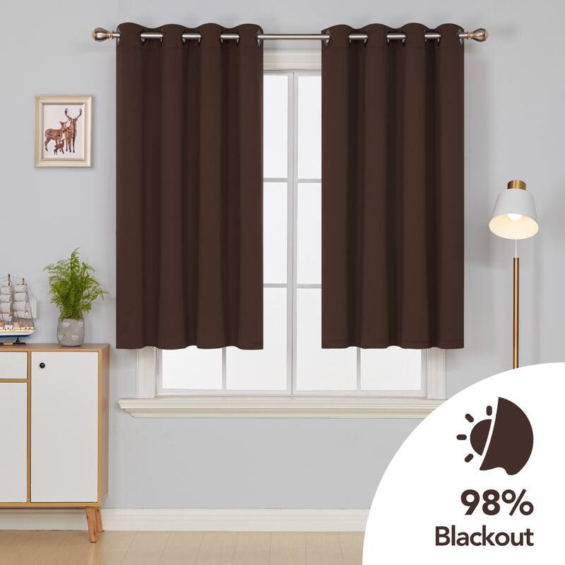 Deconovo Square Grommet Curtain Panel Pair(2 Panel)