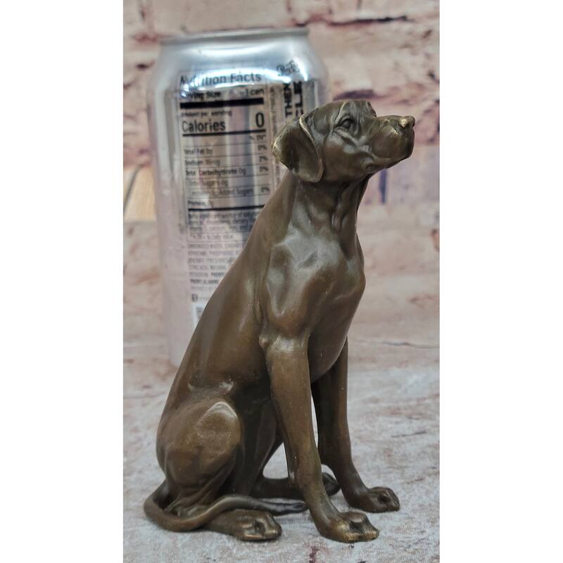 Seated Bronze Hunting Imitative Dog – Detailed Canine Sculpture For Animal Lovers