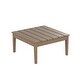 preview thumbnail 35 of 56, Laguna Poly Eco-Friendly 32-inch Square Outdoor Coffee Table Weathered Wood