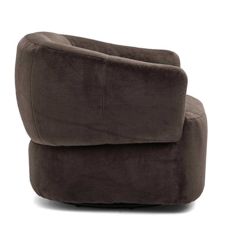 Christopher Knight Home - Plush Modern Swivel Upholstered Club Chair with Ergonomic Barrel Comfort