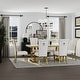 preview thumbnail 83 of 193, 65 inch Faux Marble Dining Table Set with Boucle Dining Chairs