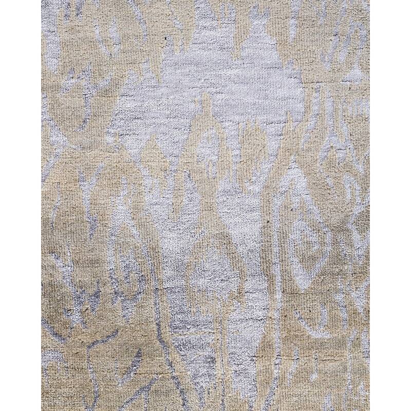 Ikat One-of-a-Kind Hand-Knotted Area Rug, Beige - 7' 10" x 9' 10"